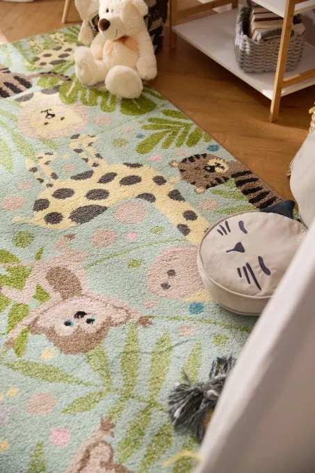 Detský koberec Funky Top Jungla mätový