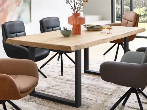 Jedálenský stôl z dubového dreva Chris U, 200x100 cm%