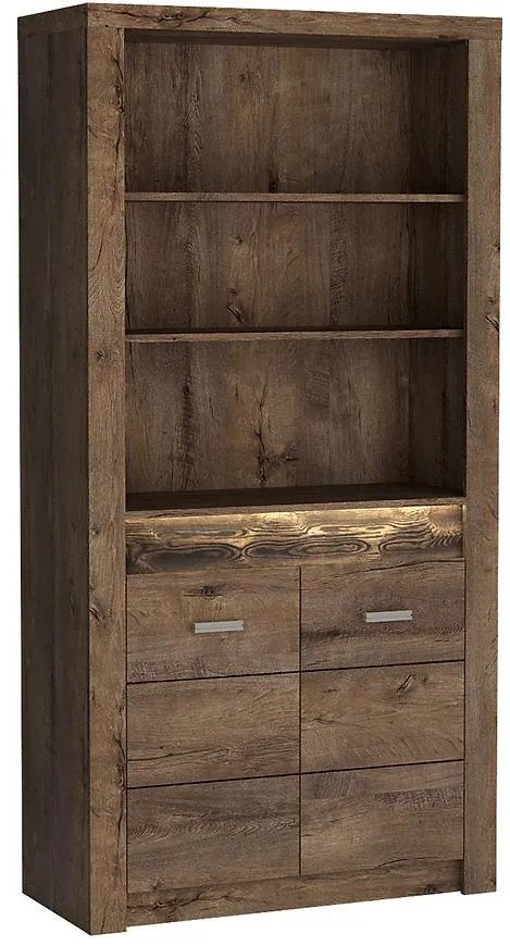 Regál Indianapolis I5 tmavý jaseň