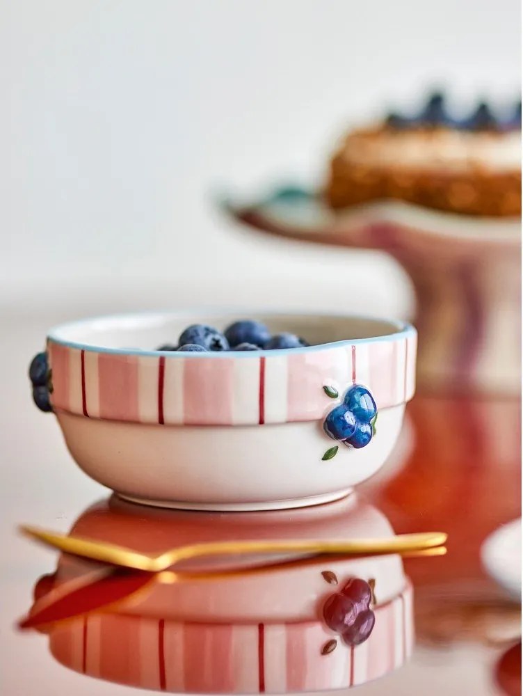 Ružové/krémovobiele keramické polievkové misky v súprave 4 ks 295 ml Carry – Bloomingville