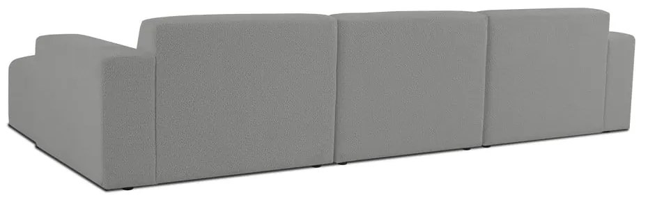 Sivá rohová pohovka z textílie buklé (pravý roh) Roxy – Scandic