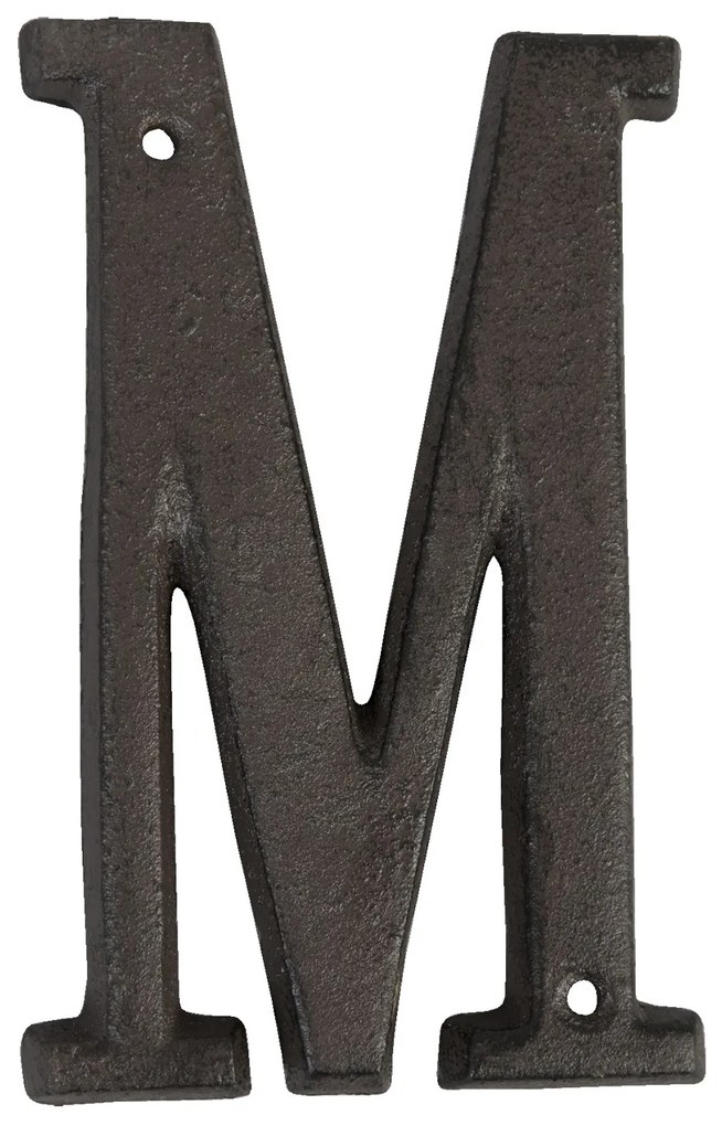 Nástenné kovové písmeno M - 13 cm