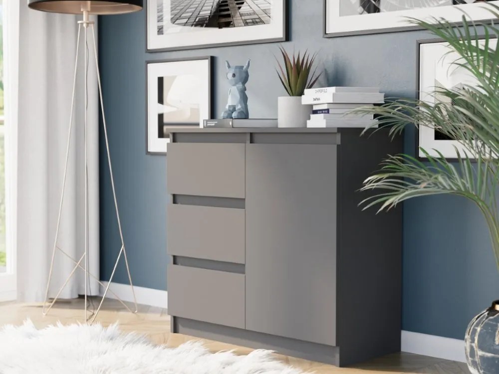 Komoda R-80-S3 so zásuvkami 80 cm - rôzne farebné prevedenia antracit mix artisan
