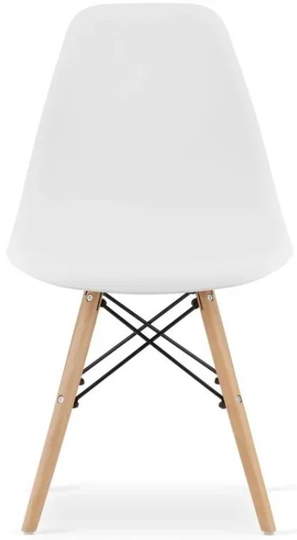 Jedálenská zostava TODI 60cm okrúhly stolový set biely + 2 stoličky OSAKA biele