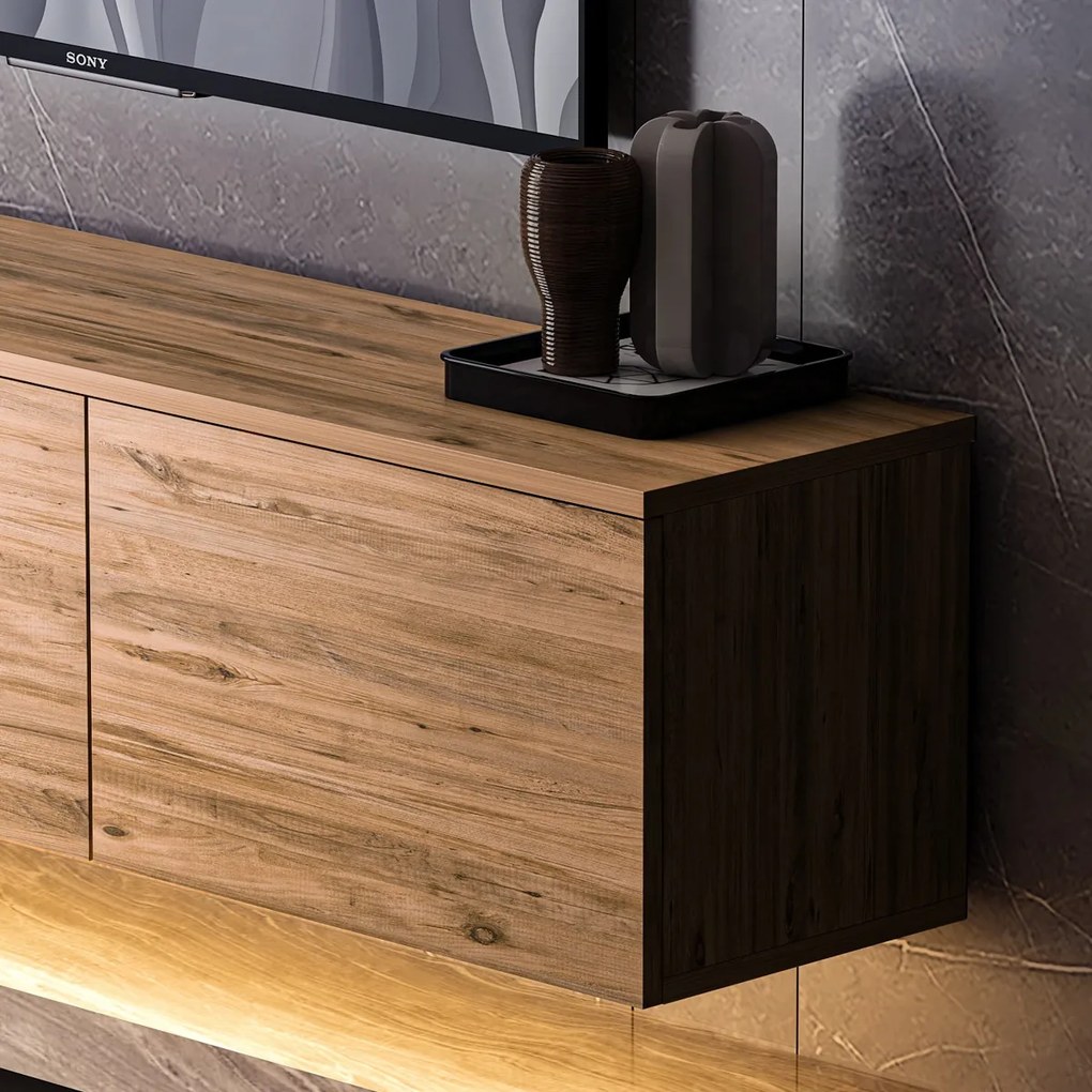 TV stolík Neon Illuminated Atlantic Pine