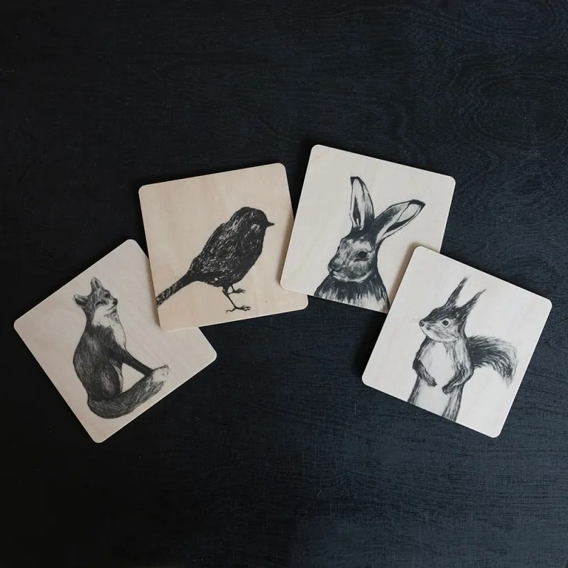 Podtácok Bird 10x10cm
