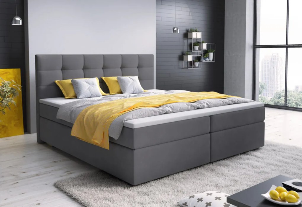 Čalúnená posteľ boxspring GLOSE - cosmic 10 / 180x200 / bez vrchného matraca