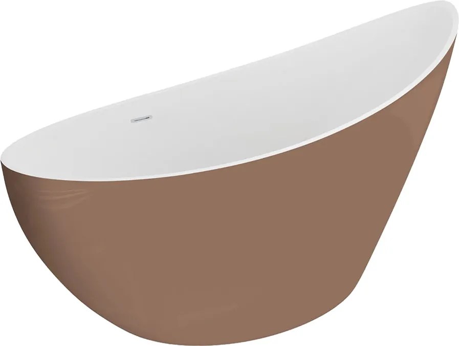Polimat Akrylátová voľne stojaca vaňa Zoe 180x80 POLIMAT-Rozmery: 180x80, POLIMAT-Farba vane: Biela / grafit lesk