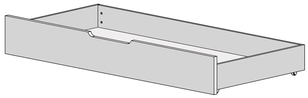 BMB BOČNÁ ZÁSUVKA - z bukového masívu 3/4 166 cm, buk masív