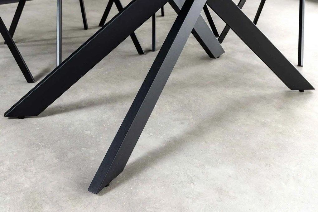 Rozťahovací keramický stôl Halia 160-200 cm biely mramor