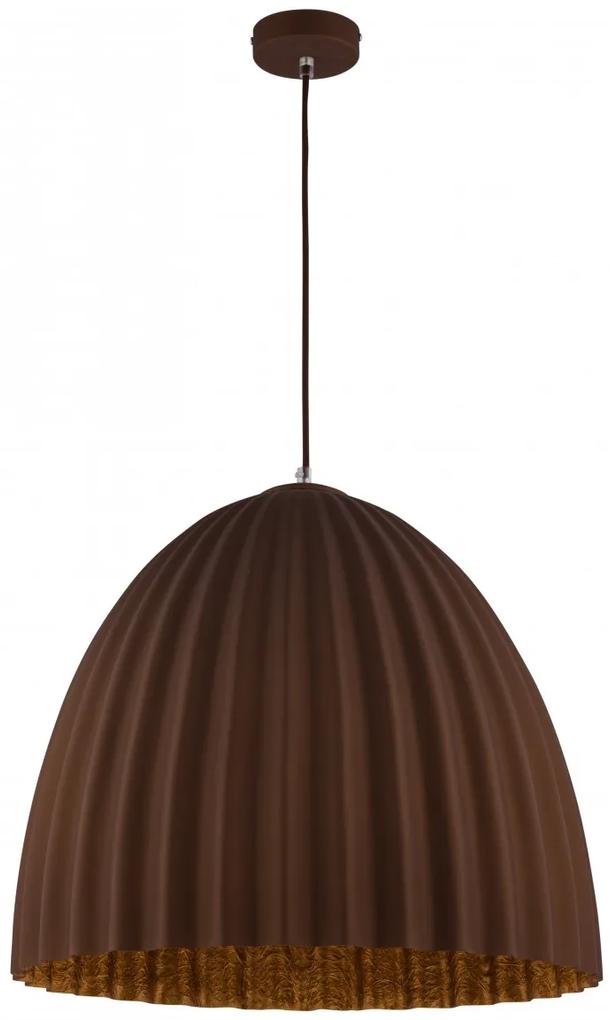 SIGMA Závesné moderné osvetlenie TELMA, 1xE27, 60W, 70cm, okrúhle, hnedé, mosadzné