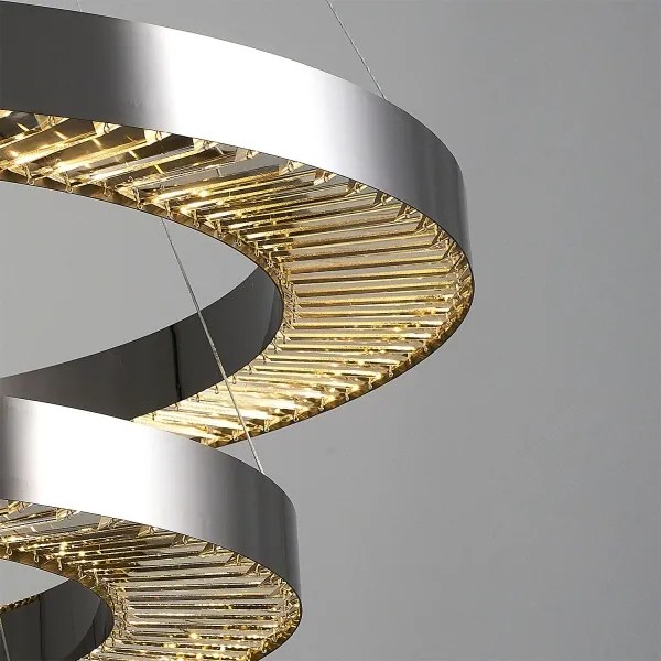 LED Luster na lanku JESI LED/99W/230V 3000K pr. 100 cm strieborná