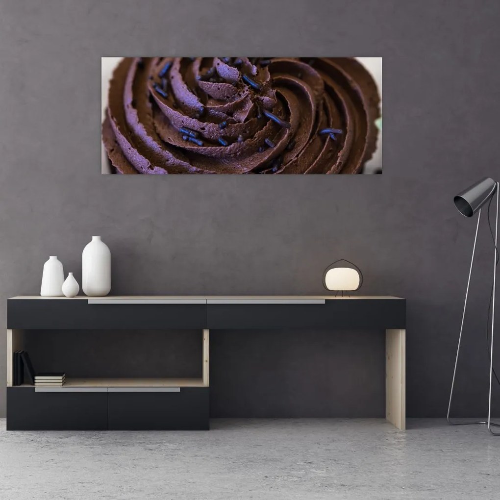 Obraz - Čokoládový Cupcake (120x50 cm)