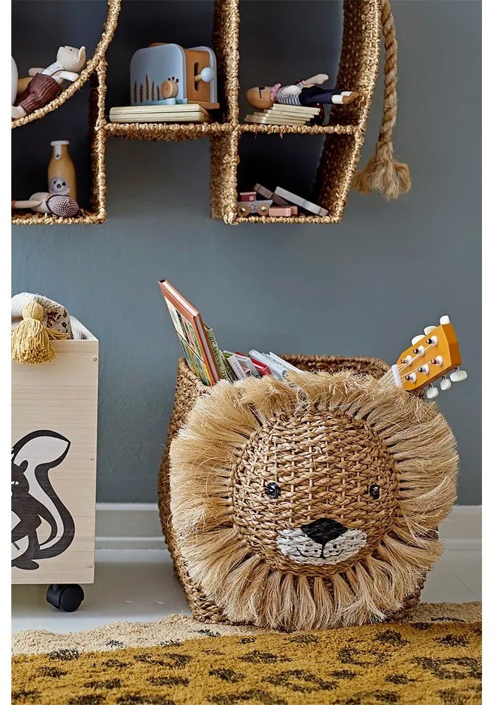 Detský kôš na hračky z prútia v prírodnej farbe 52x32x36 cm Harrison – Bloomingville Mini