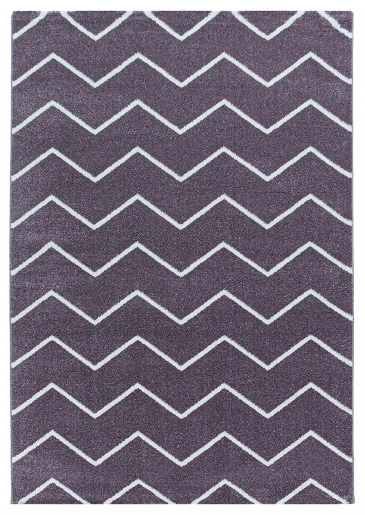 Ayyildiz, Kusový koberec Rio 4602 lila, 80x250, fialová, kancelária