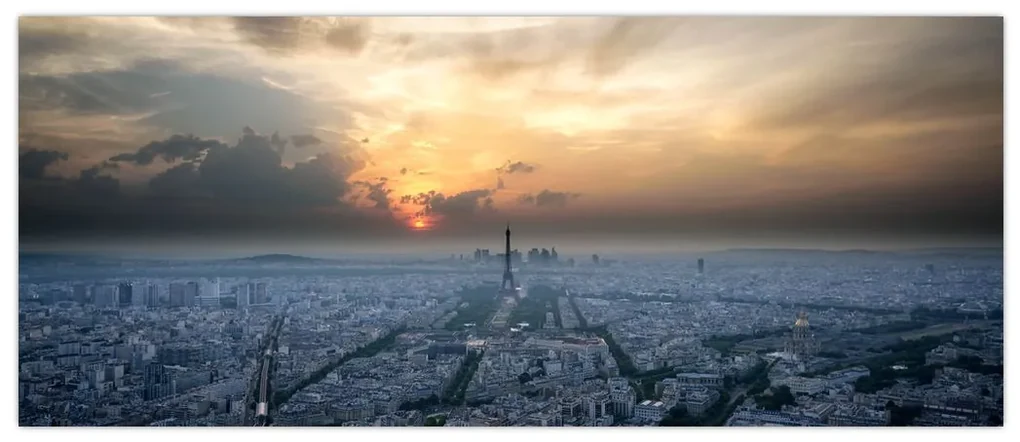 Obraz - Paríž z výšky (120x50 cm)