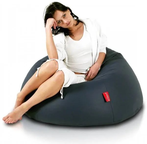 INTERMEDIC SK - Sedací vak Relax 110x70 cm | kreslo na oddych z ekokože alebo polyesteru, 300 l Farba: E11 - Modrá tmavá (Ekokoža)