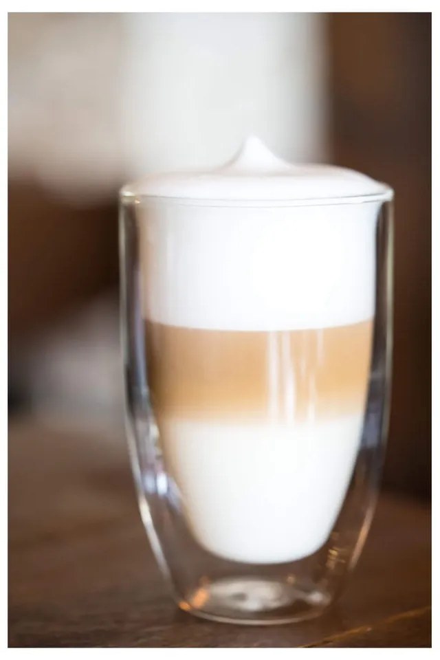 Dvojstenné/na latte sklenené hrnčeky v súprave 6 ks 350 ml – Vialli Design