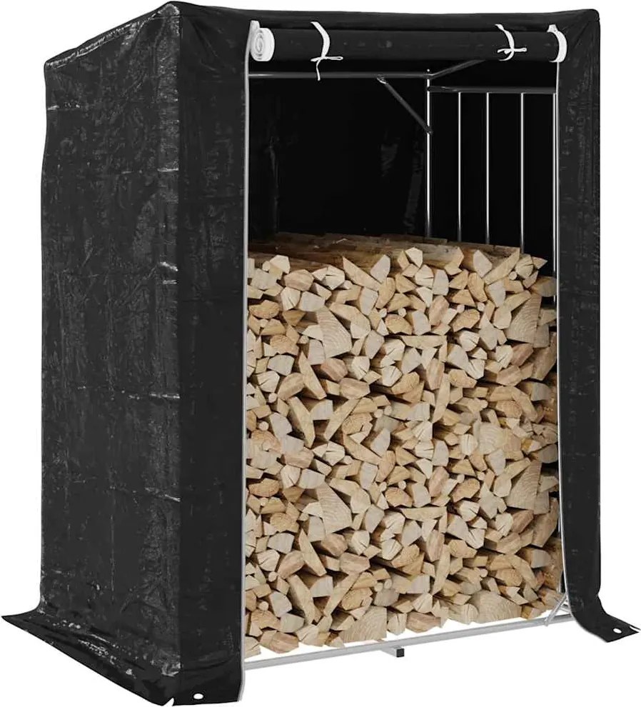 Regál na krbové drevo s pláštenkou 150x100x200 cm 4104955