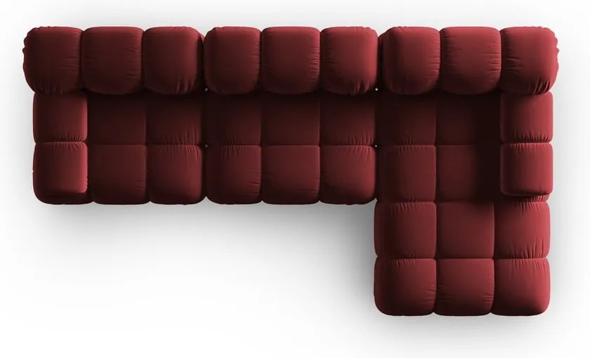 Červená zamatová pohovka 285 cm Bellis – Micadoni Home
