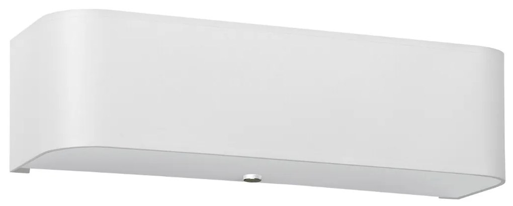 Nástenné svietidlo Lokko, 1x biele textilné tienidlo, (biele sklo), (45 cm)