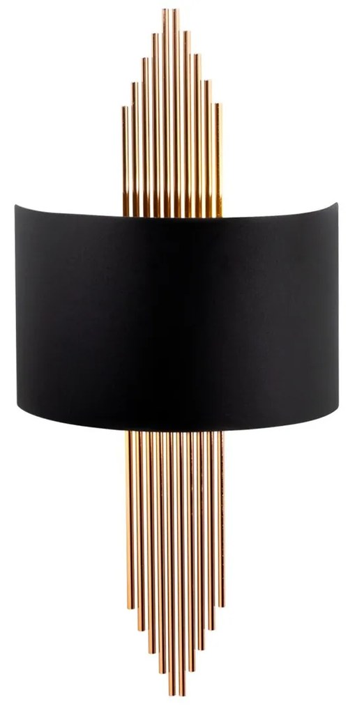 Nástenné svietidlo Miko I čierna/medená