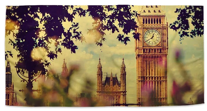 Sablio Uterák Londýn Big Ben Flowers - 30x50 cm