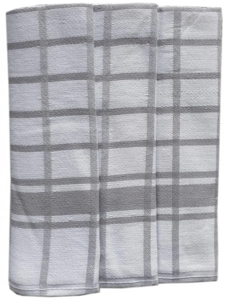 Polášek Károvaná utierka Egypt – 3 ks - č. 81 | Biela / hnedá