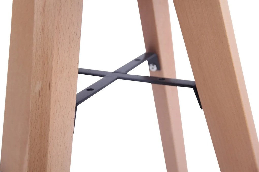 Jedálenský stôl okrúhly Viktor 60, nohy natura - v75 x Ø60 cm - Biela