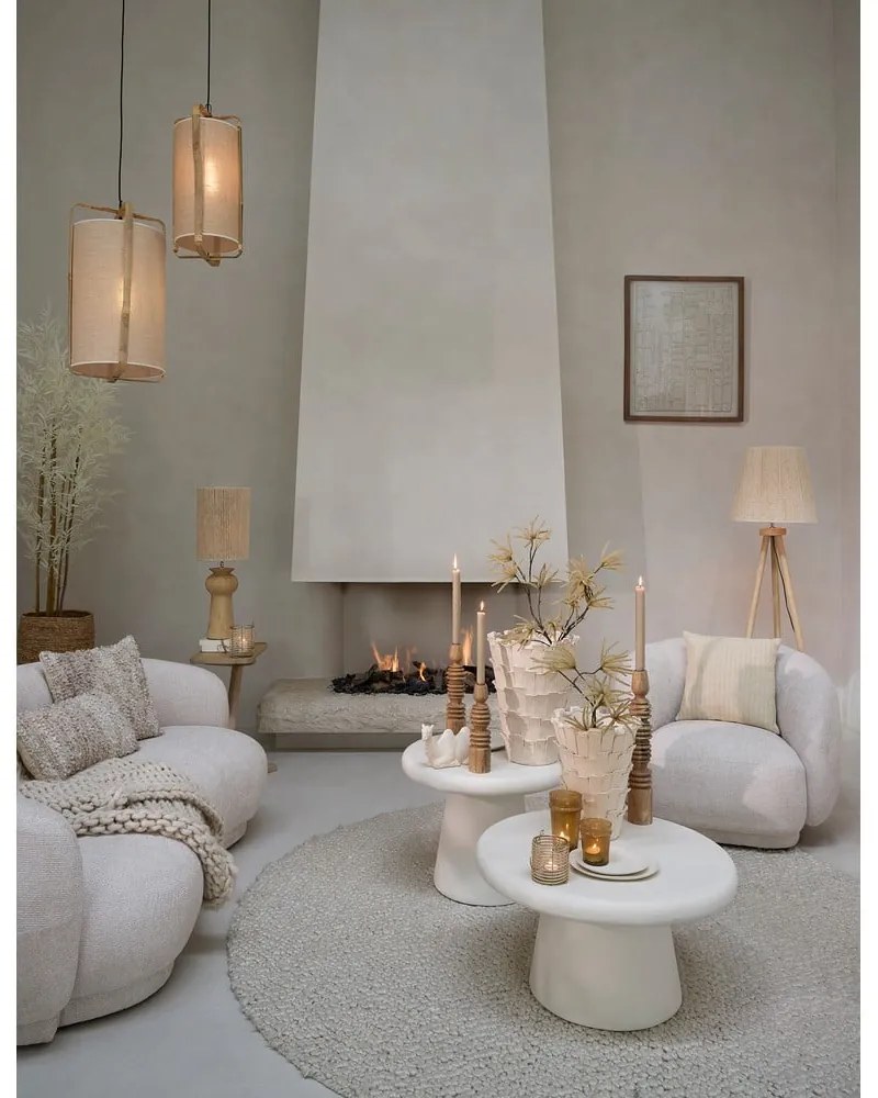 Biely okrúhly konferenčný stolík ø 70 cm Kulona – Light & Living