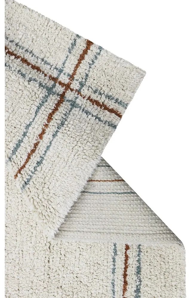 Krémový prateľný ručne tkaný bavlnený koberec 90x130 cm Cuisine Natural – Lorena Canals