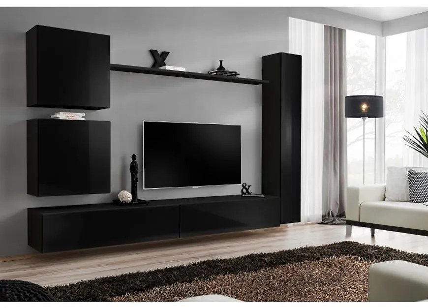 Obývacia stena Switch VIII Čierna