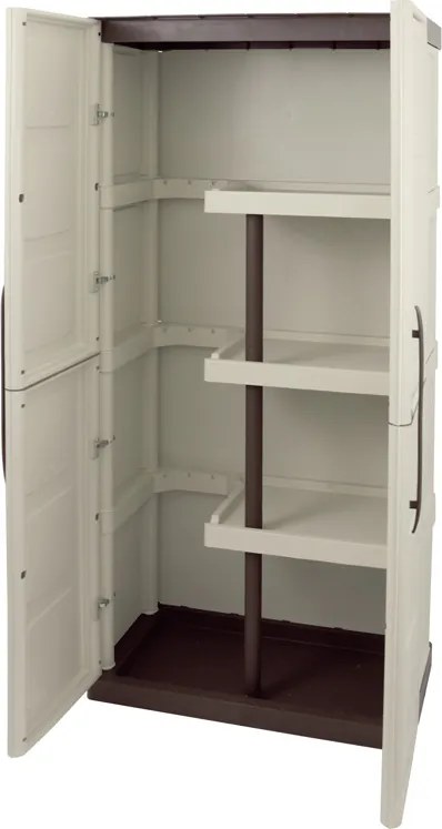 Plastová upratovacia skriňa S Line, 700 x 390 x 1650 mm