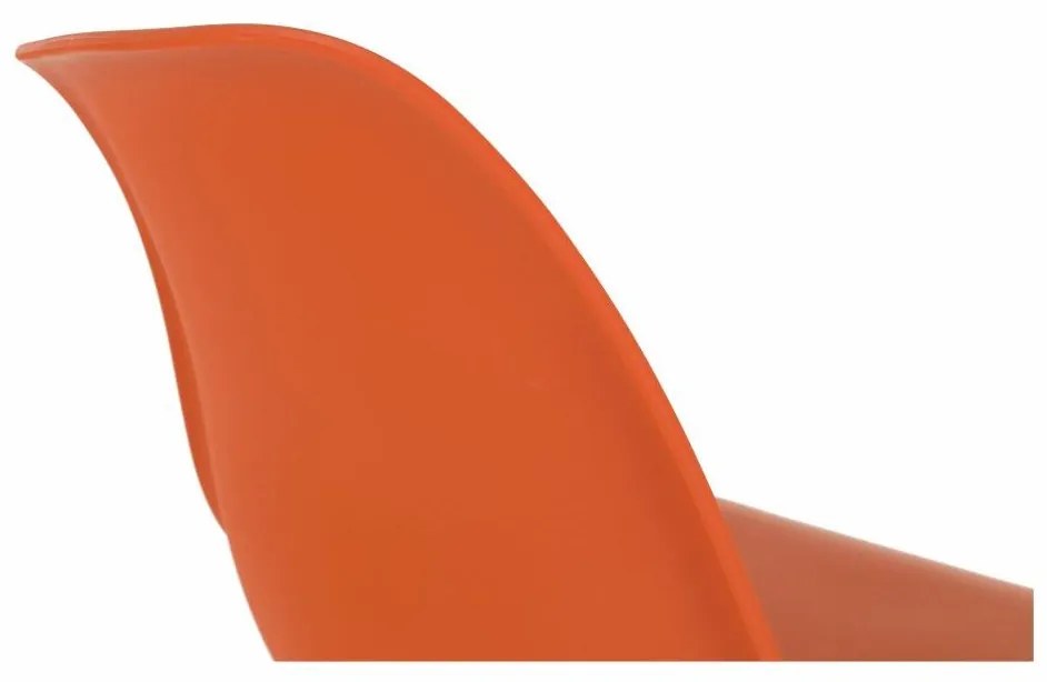Stolička, oranžová/buk, CINKLA 3 NEW