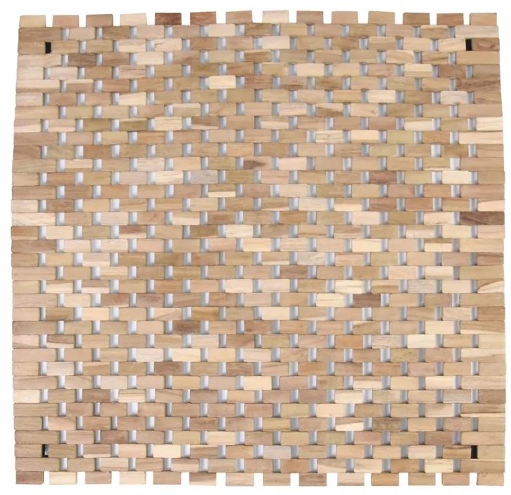 Protišmyková podložka, teak, prírodná, 50 x 48,5 cm