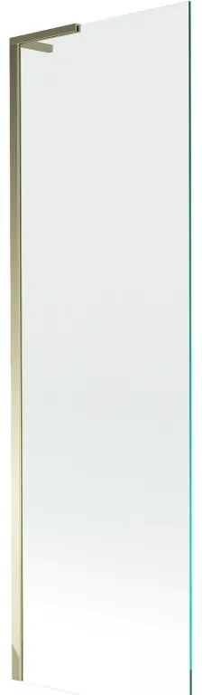Mexen Next L, 1-krídlová vaňová zástena 60 x 150 cm, 6mm číre sklo, zlatý lesklý profil, 895-060-000-03-00-50