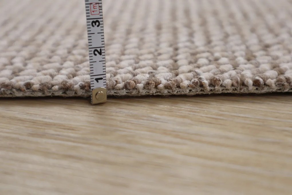 Spoltex, Metrážny koberec Texas 13 béžový, na mieru, šíře 4m, béžová, filc, chodba / predsieň