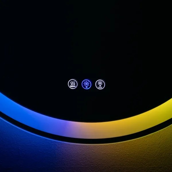 Brilagi- LED RGBW stmievateľné vyhrievané zrkadlo s podsvietením AVA PRO LED/18W/230V pr. 60 cm IP44