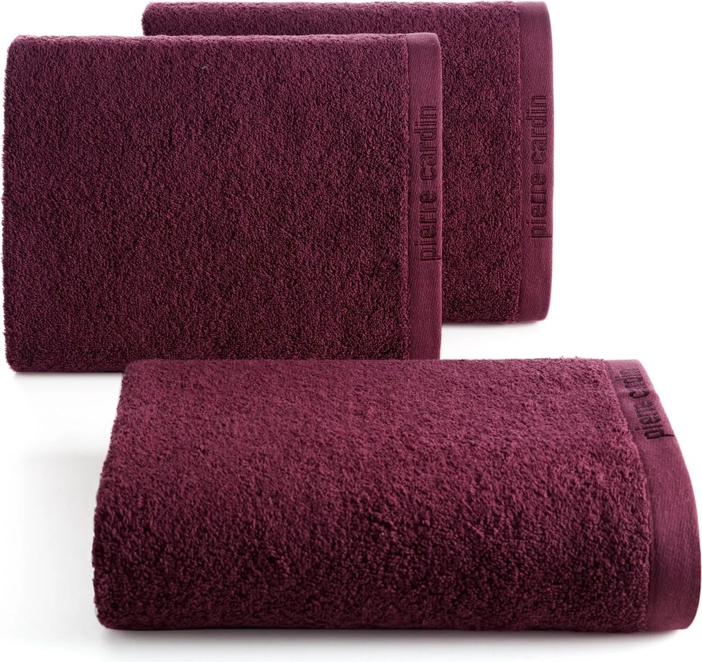 BAVLNENÝ UTERÁK PIERRE CARDIN EVI 70X140 CM BORDOVÁ