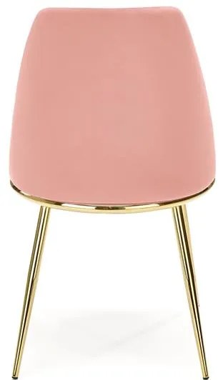 JEDÁLENSKÁ STOLIČKA KALEY RUŽOVÁ BLUVEL 52 + ZLATÁ