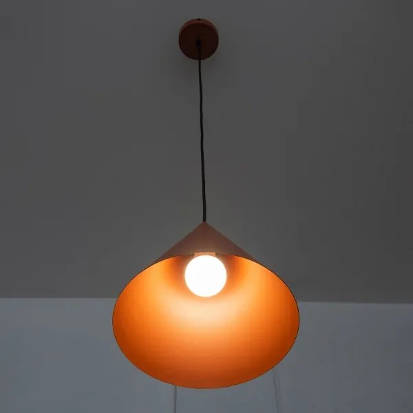 Závesné svietidlo na kábli ETNA II 1xE27/15W/230V pr. 25 cm oranžové