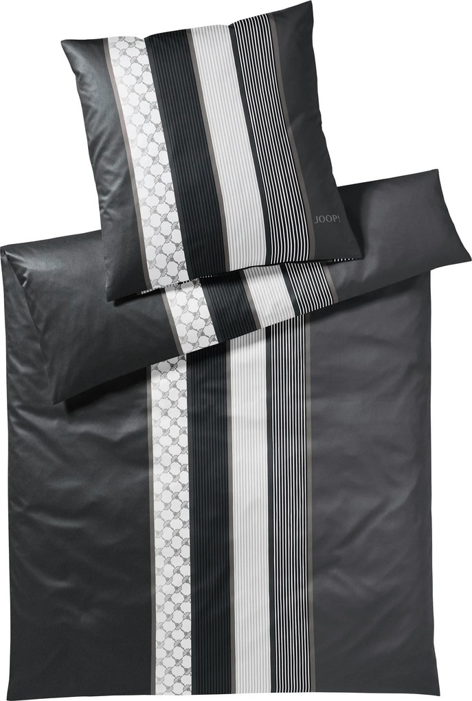 XXXLutz POSTEĽNÁ BIELIZEŇ, makosatén, čierna, biela, 155/220 cm Joop! - Online Only bytové doplnky - 004977057307
