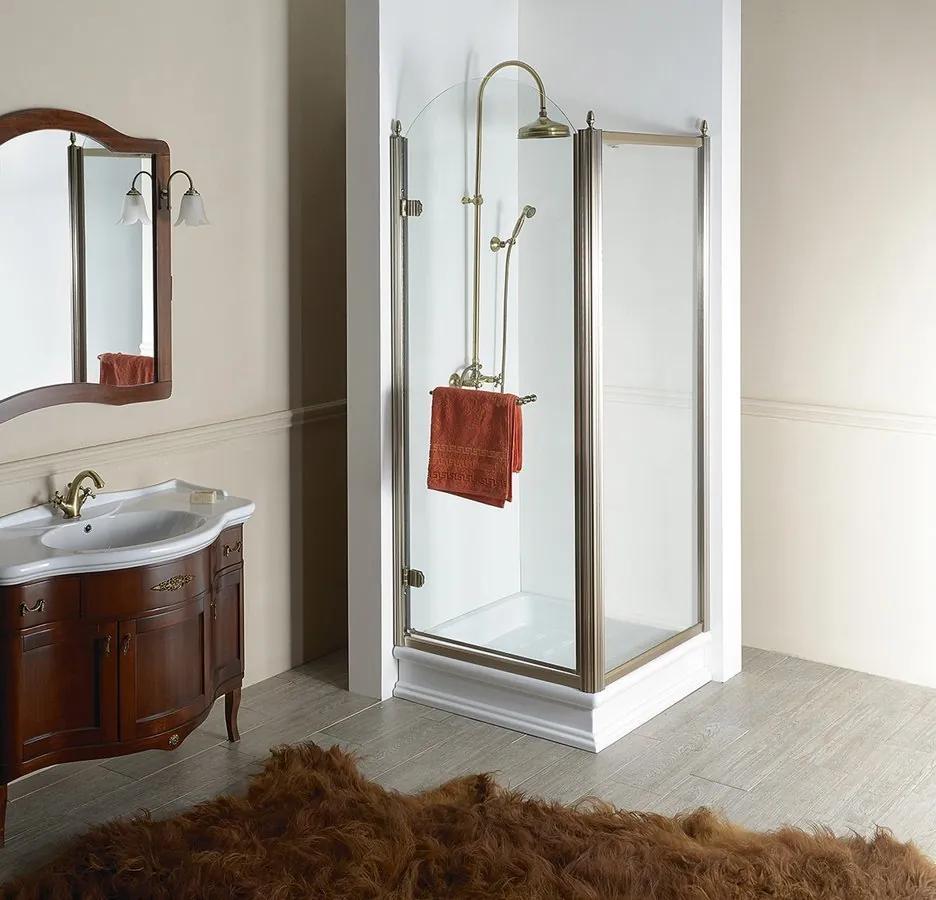 Gelco, ANTIQUE sprchové dvere 900mm, číre sklo, lavé, bronz, GQ1290LC