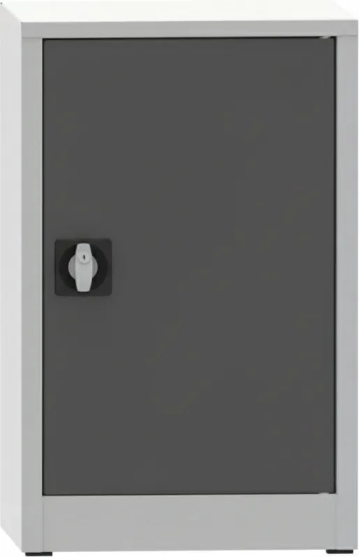 Dielenská policová skriňa na náradie KOVONA, 1 polica, zváraná, 508 x 400 x 800 mm, sivá / tmavo sivá