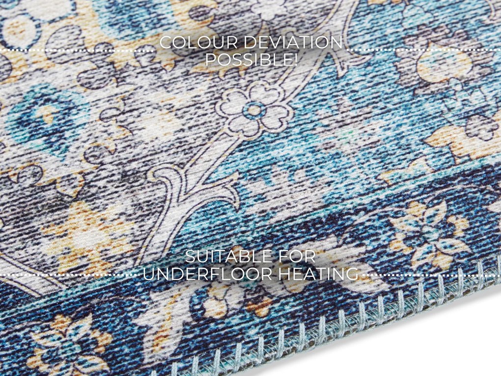 ELLE Decoration, Kusový koberec Imagination 104205 Denim / Blue z kolekcie Elle, 80x200, modrá, chodba / predsieň