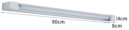 Brilagi-LED Kúpeľňové zrkadlo s osvetlením AQUA LINE LED/24W/230V 90 cm IP44 matný chróm