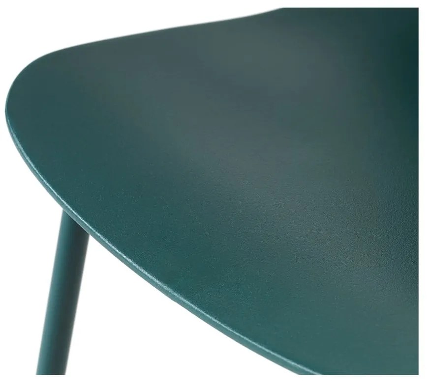 Tyrkysovomodrá plastová jedálenská stolička Whitby – Unique Furniture