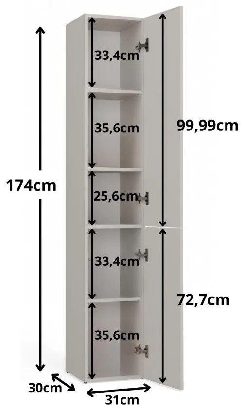 Kúpeľňová skrinka NEL II kašmír