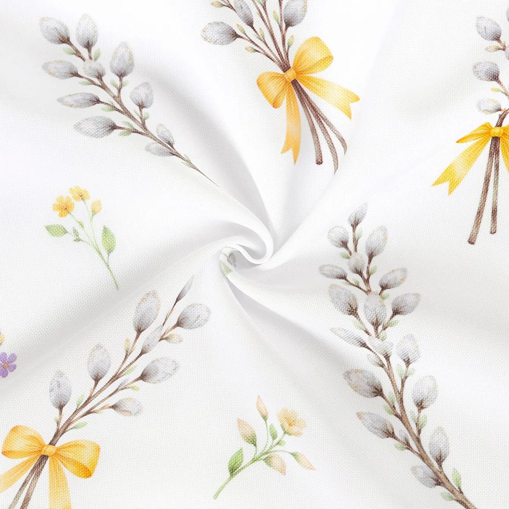 Goldea veľkonočná teflónová látka na obrusy - bahniatka 160 cm