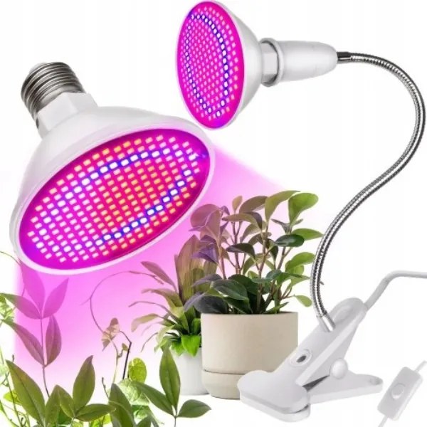 LED Lampička pre pestovanie rastlín s klipom 200 LED 9.5 W ML16348